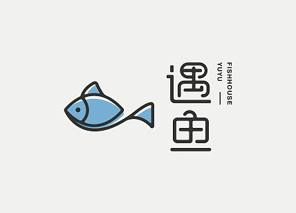 遇魚餐飲LOGO標志設計欣賞